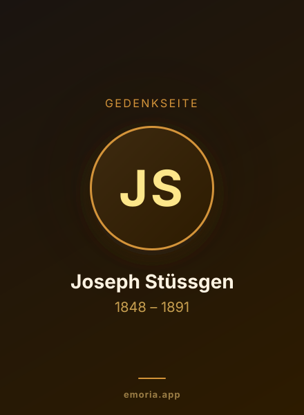 Gedenkportrait von Joseph Stüssgen