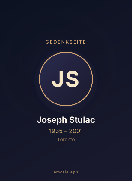 Gedenkportrait von Joseph Stulac