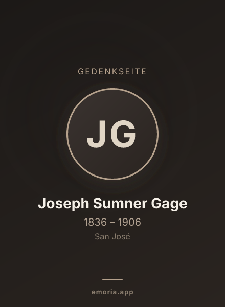 Gedenkportrait von Joseph Sumner Gage