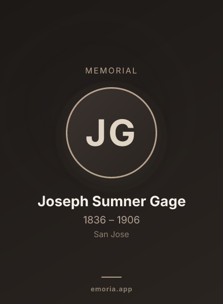 Memorial portrait of Joseph Sumner Gage