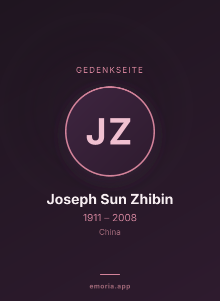 Gedenkportrait von Joseph Sun Zhibin