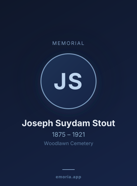 Memorial portrait of Joseph Suydam Stout