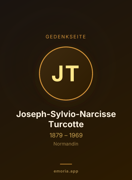 Gedenkportrait von Joseph-Sylvio-Narcisse Turcotte