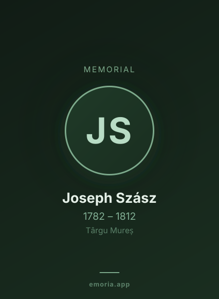 Memorial portrait of Joseph Szász