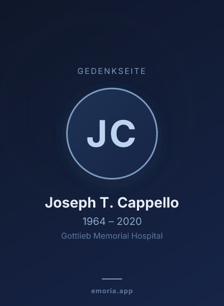 Gedenkportrait von Joseph T. Cappello