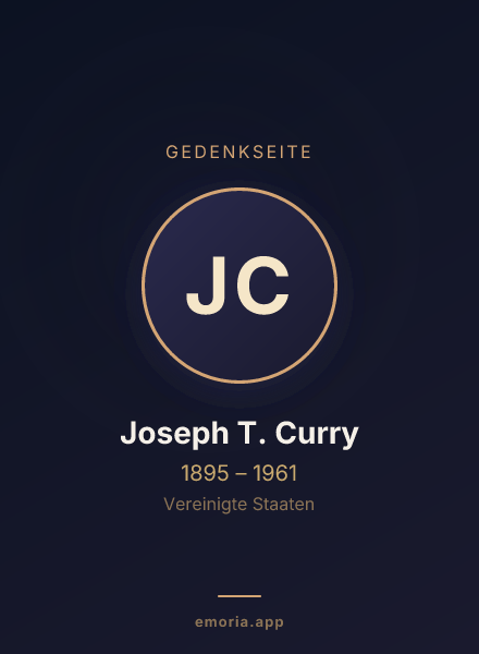 Gedenkportrait von Joseph T. Curry