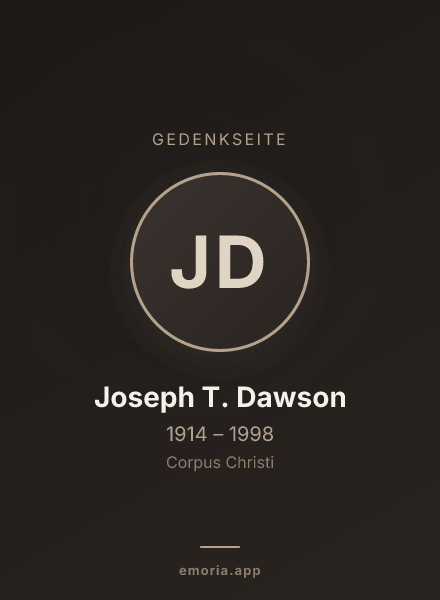 Gedenkportrait von Joseph T. Dawson