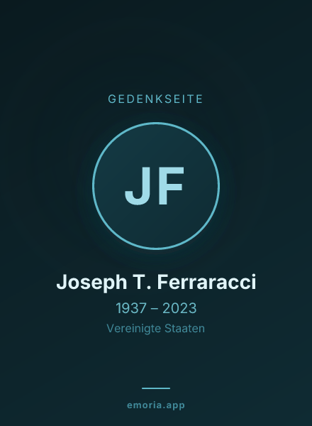 Gedenkportrait von Joseph T. Ferraracci