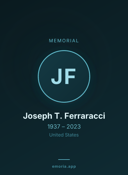 Memorial portrait of Joseph T. Ferraracci