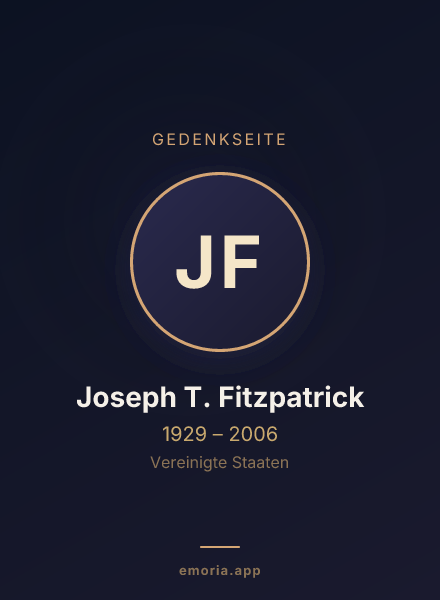 Gedenkportrait von Joseph T. Fitzpatrick