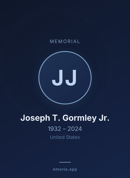 Memorial portrait of Joseph T. Gormley Jr.