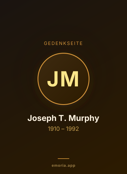 Gedenkportrait von Joseph T. Murphy