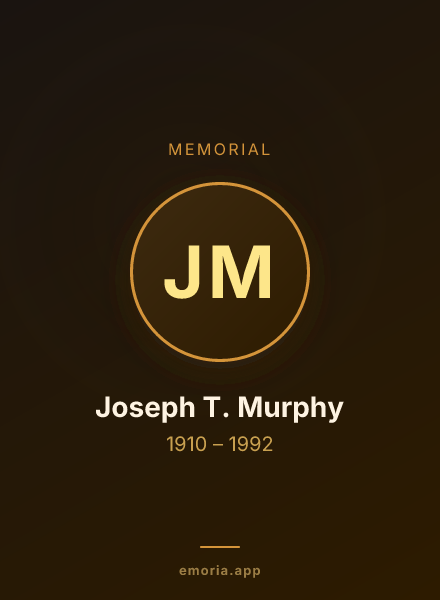 Memorial portrait of Joseph T. Murphy