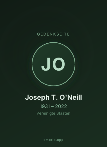 Gedenkportrait von Joseph T. O'Neill