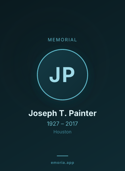 Memorial portrait of Joseph T. Painter