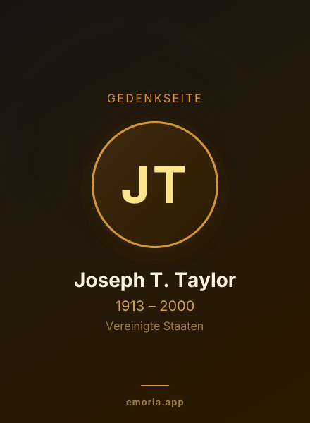 Gedenkportrait von Joseph T. Taylor