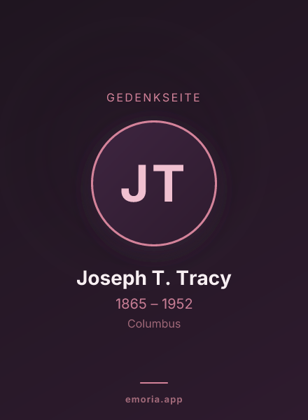 Gedenkportrait von Joseph T. Tracy
