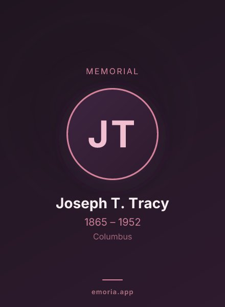 Memorial portrait of Joseph T. Tracy