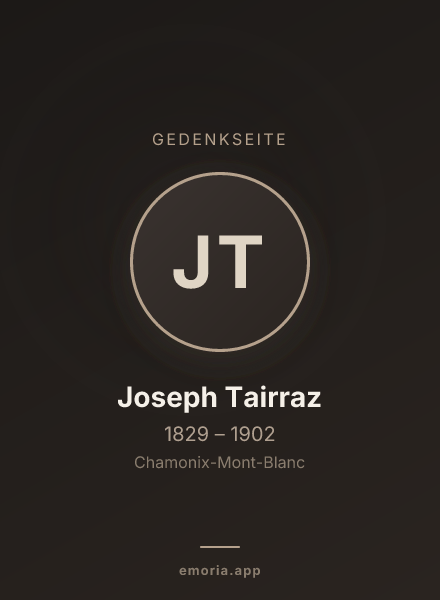 Gedenkportrait von Joseph Tairraz