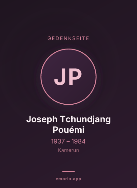 Gedenkportrait von Joseph Tchundjang Pouémi