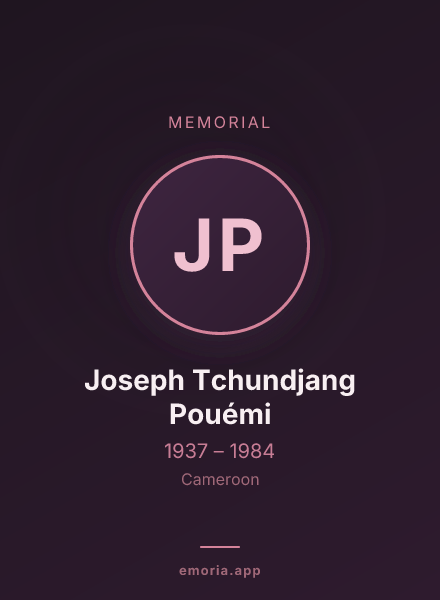 Memorial portrait of Joseph Tchundjang Pouémi