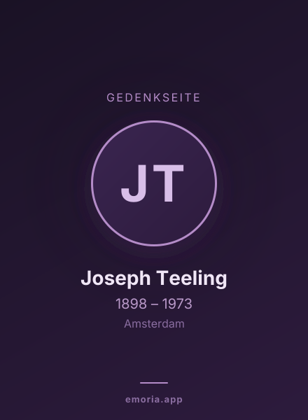 Gedenkportrait von Joseph Teeling