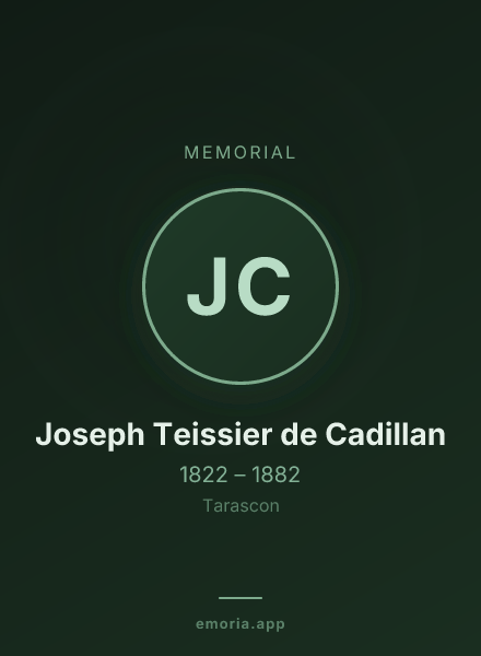 Memorial portrait of Joseph Teissier de Cadillan