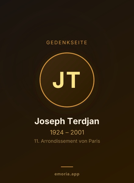 Gedenkportrait von Joseph Terdjan