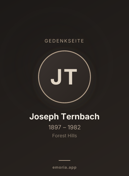 Gedenkportrait von Joseph Ternbach