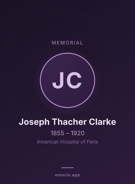 Memorial portrait of Joseph Thacher Clarke