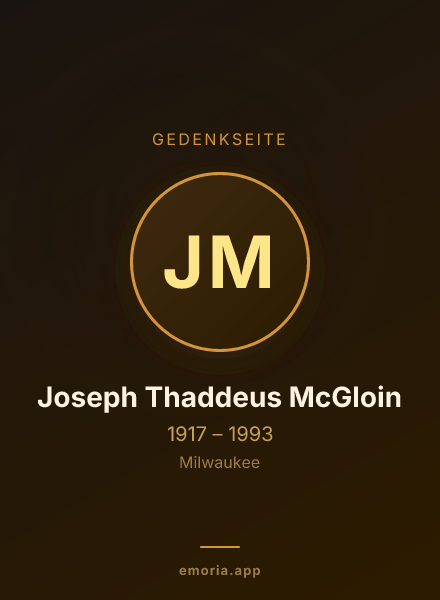 Gedenkportrait von Joseph Thaddeus McGloin