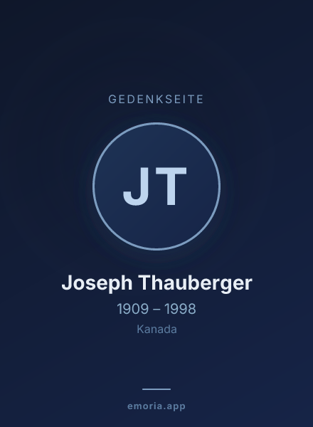 Gedenkportrait von Joseph Thauberger