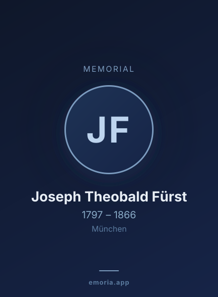 Memorial portrait of Joseph Theobald Fürst