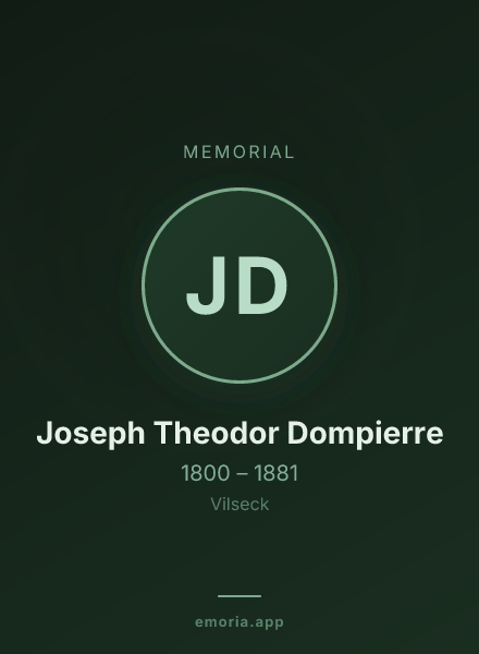 Memorial portrait of Joseph Theodor Dompierre