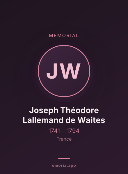 Memorial portrait of Joseph Théodore Lallemand de Waites