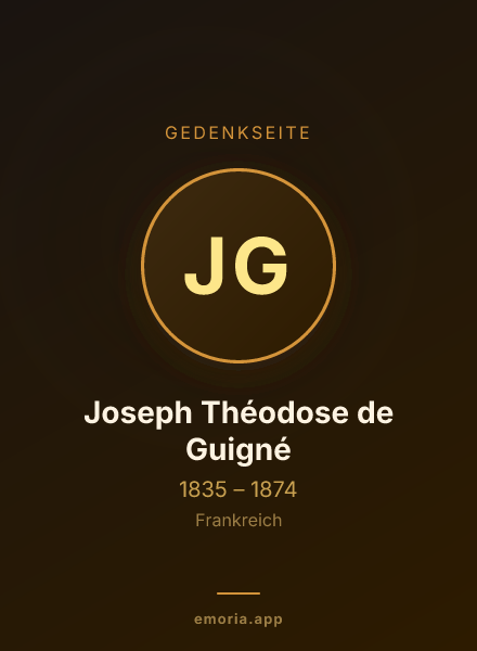 Gedenkportrait von Joseph Théodose de Guigné