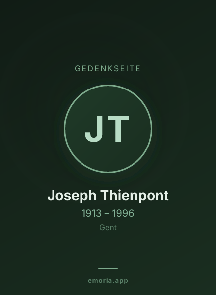 Gedenkportrait von Joseph Thienpont