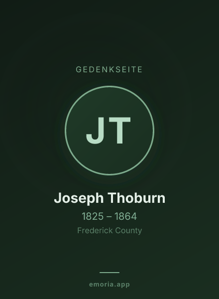 Gedenkportrait von Joseph Thoburn