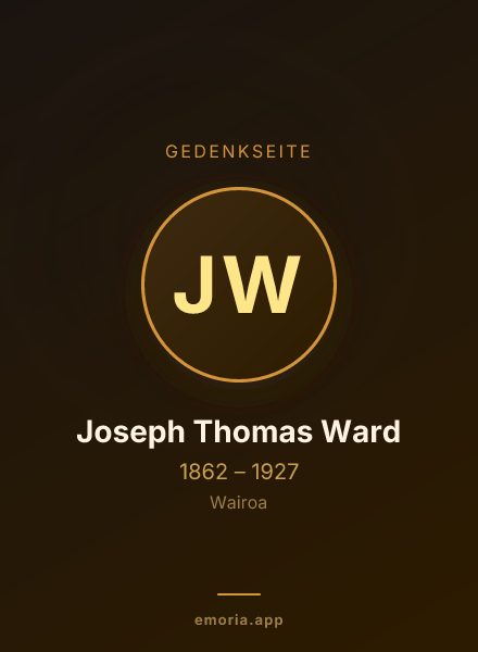 Gedenkportrait von Joseph Thomas Ward