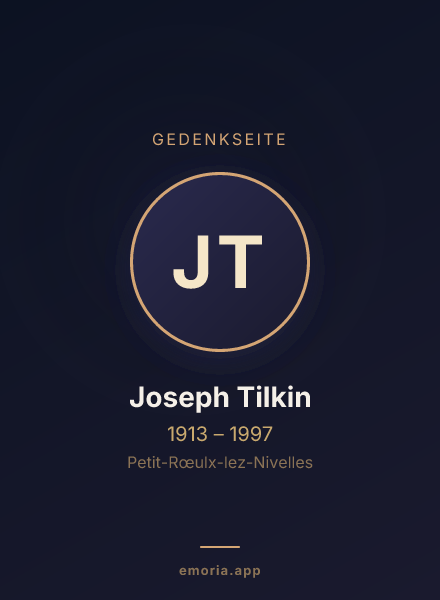 Gedenkportrait von Joseph Tilkin