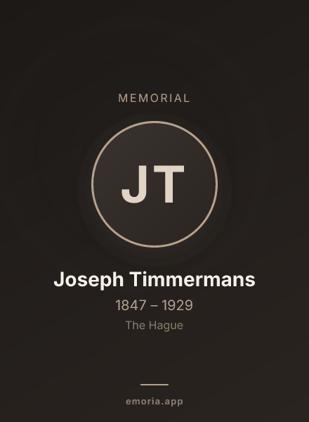 Memorial portrait of Joseph Timmermans