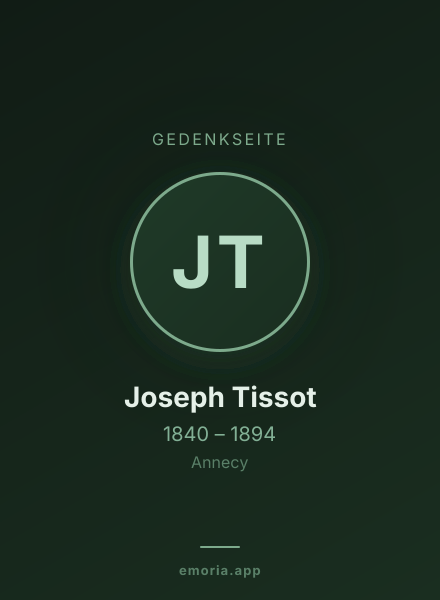 Gedenkportrait von Joseph Tissot