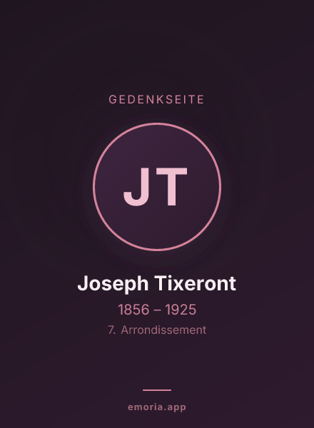 Gedenkportrait von Joseph Tixeront