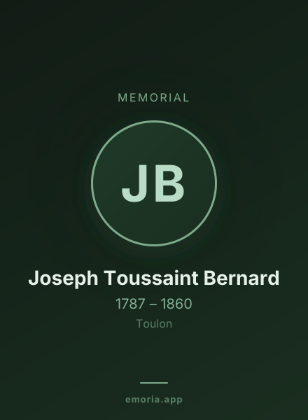Memorial portrait of Joseph Toussaint Bernard