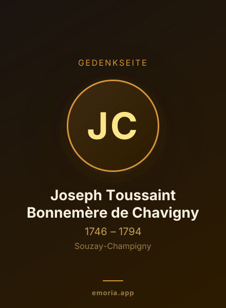 Gedenkportrait von Joseph Toussaint Bonnemère de Chavigny