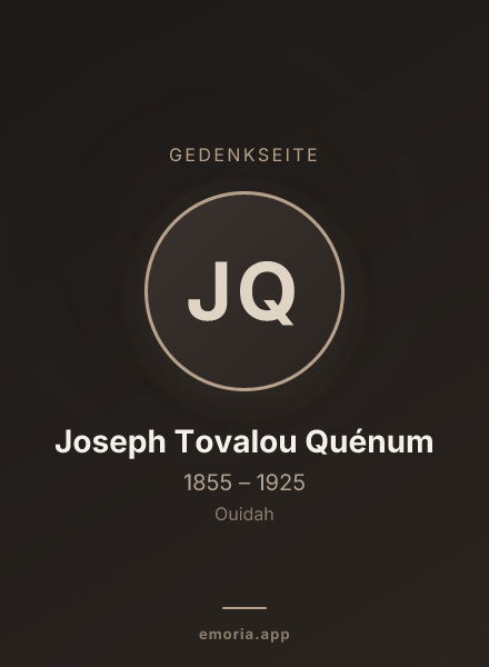 Gedenkportrait von Joseph Tovalou Quénum