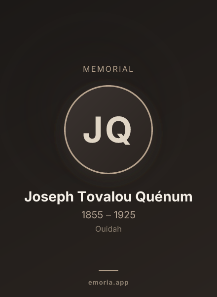 Memorial portrait of Joseph Tovalou Quénum