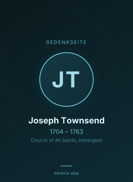 Gedenkportrait von Joseph Townsend