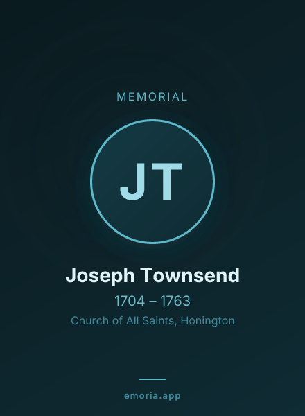 Memorial portrait of Joseph Townsend