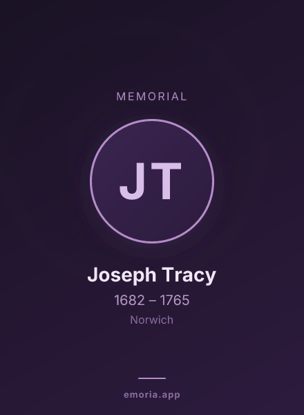 Memorial portrait of Joseph Tracy